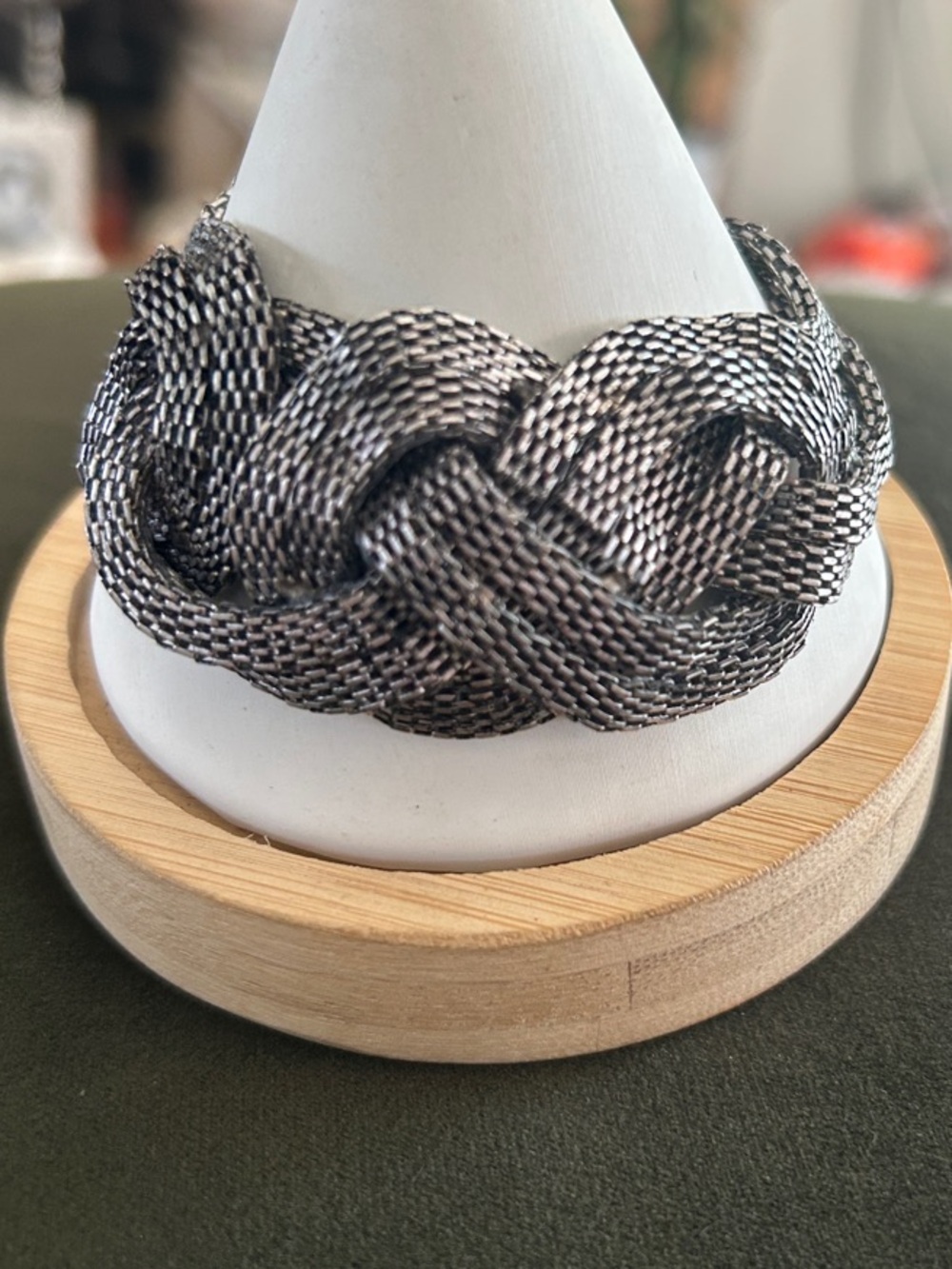 RETRO! & Other Stories Braided Metallic Mesh Slinky Bracelet